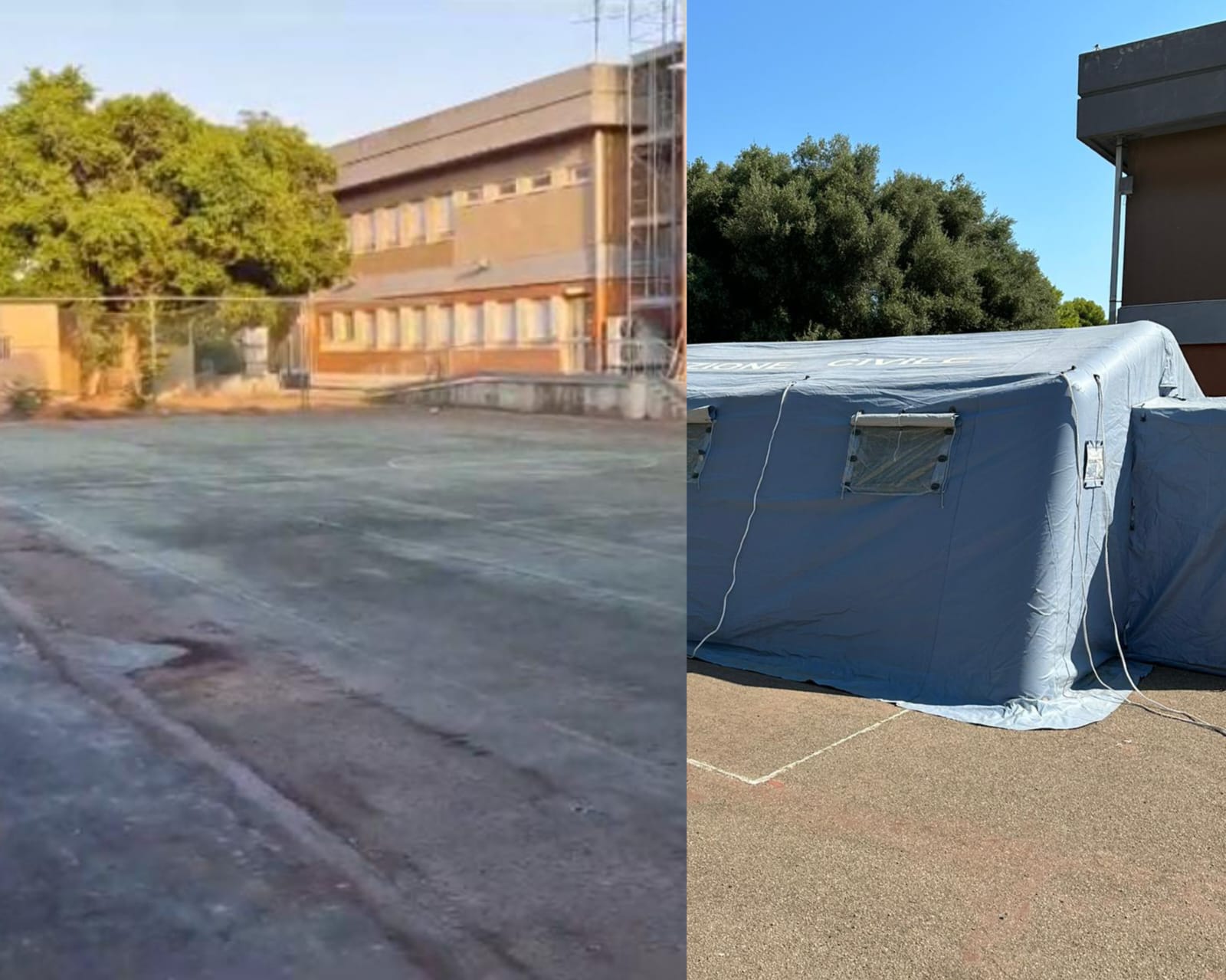 Tende in viaggio verso la scuola di via Stoccolma a Cagliari: lunedì scatta la protesta dei genitori