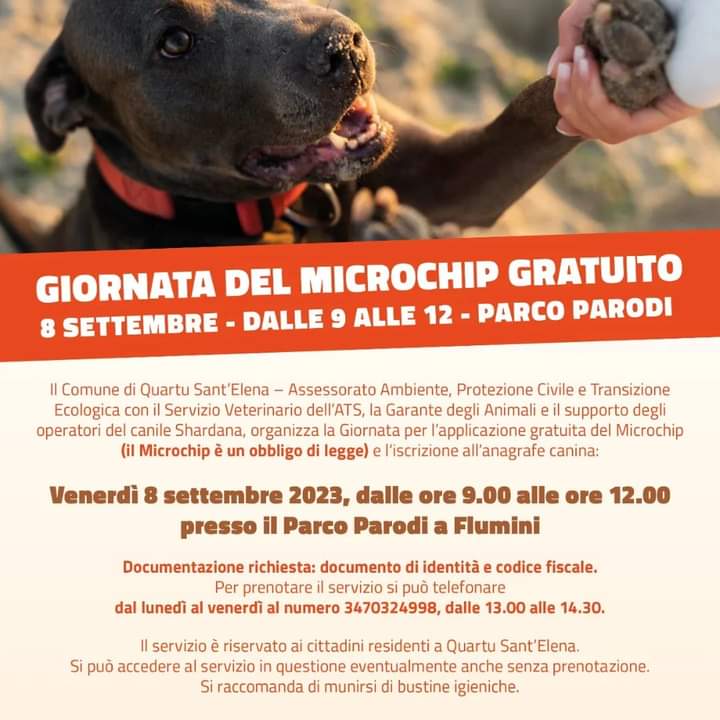 Radio Zampetta Sarda: giornata del microchip gratuito al parco Parodi a Quartu