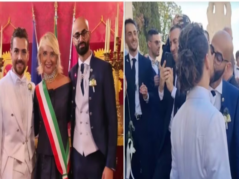 Valerio Scanu si è sposato con Luigi Calcara, matrimonio speciale con serenata per il cantante sardo