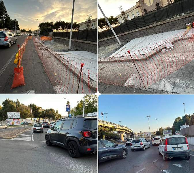 Cagliari, il delirio è servito anche in via Cadello: traffico nel caos per i lavori