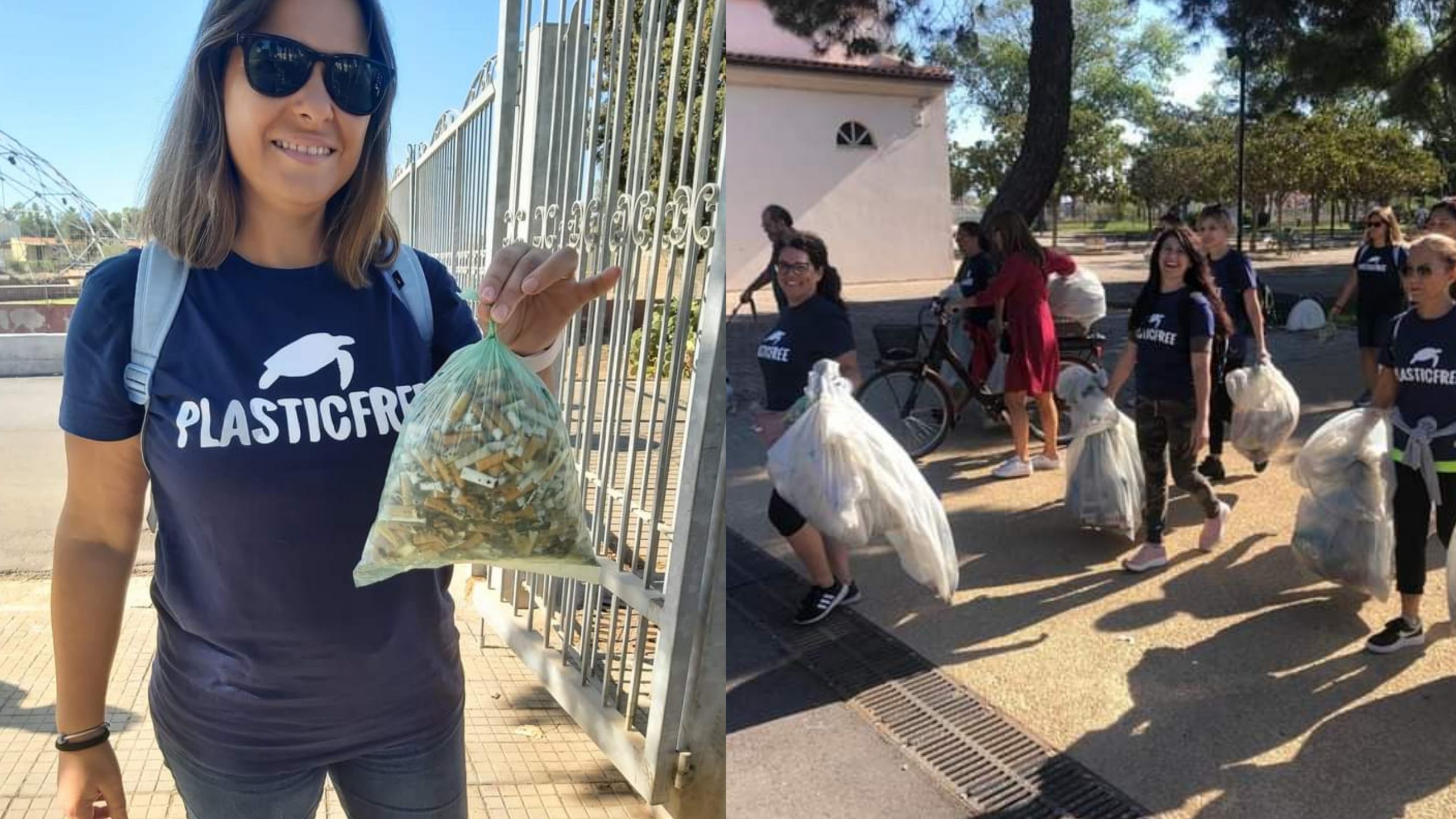 Assemini, il triste bottino raccolto dai volontari di Plastic Free Sardegna