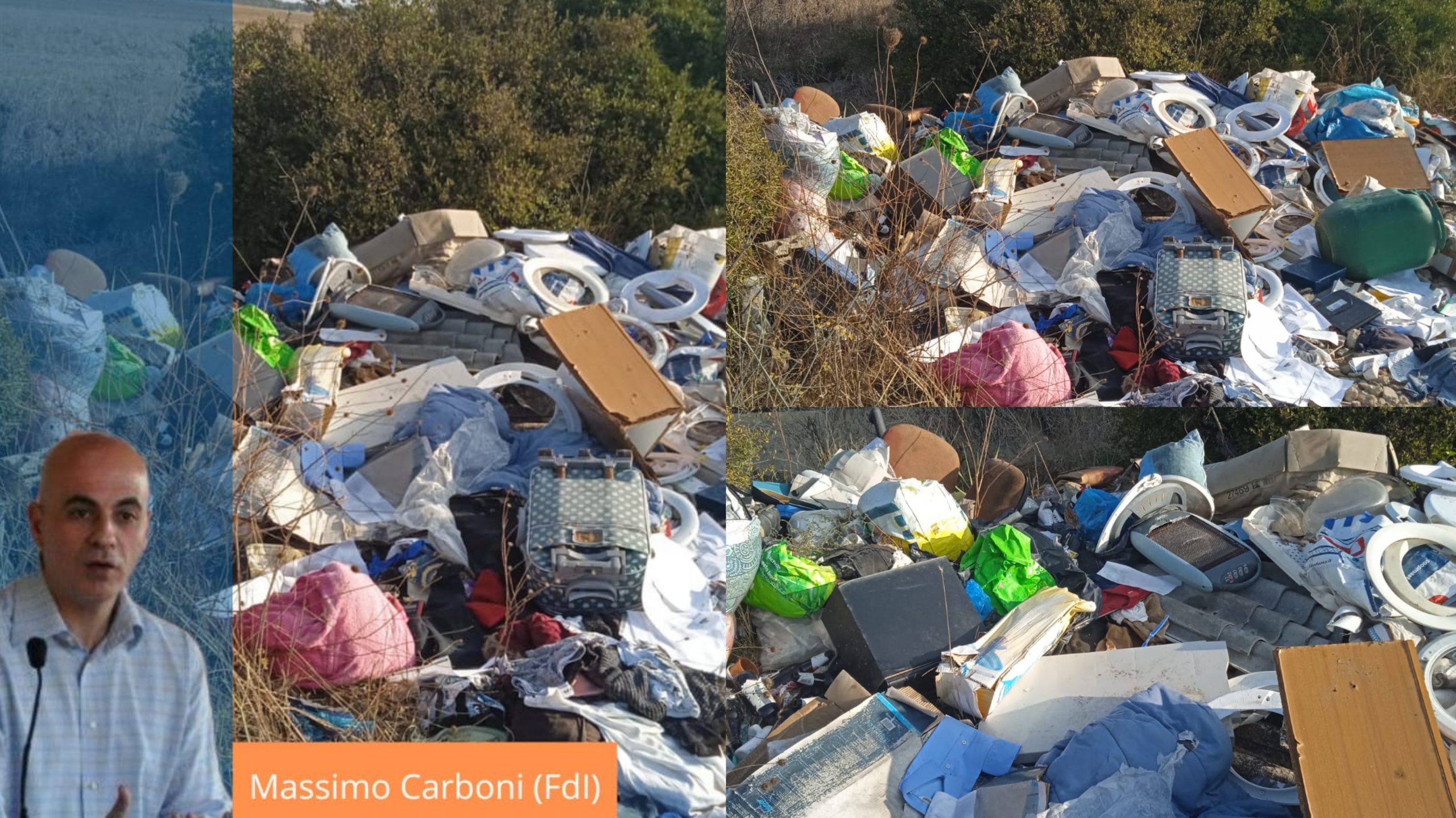 Discariche nell’agro di Assemini, un’altra bomba ecologica è visibile in località Rio sa Murta