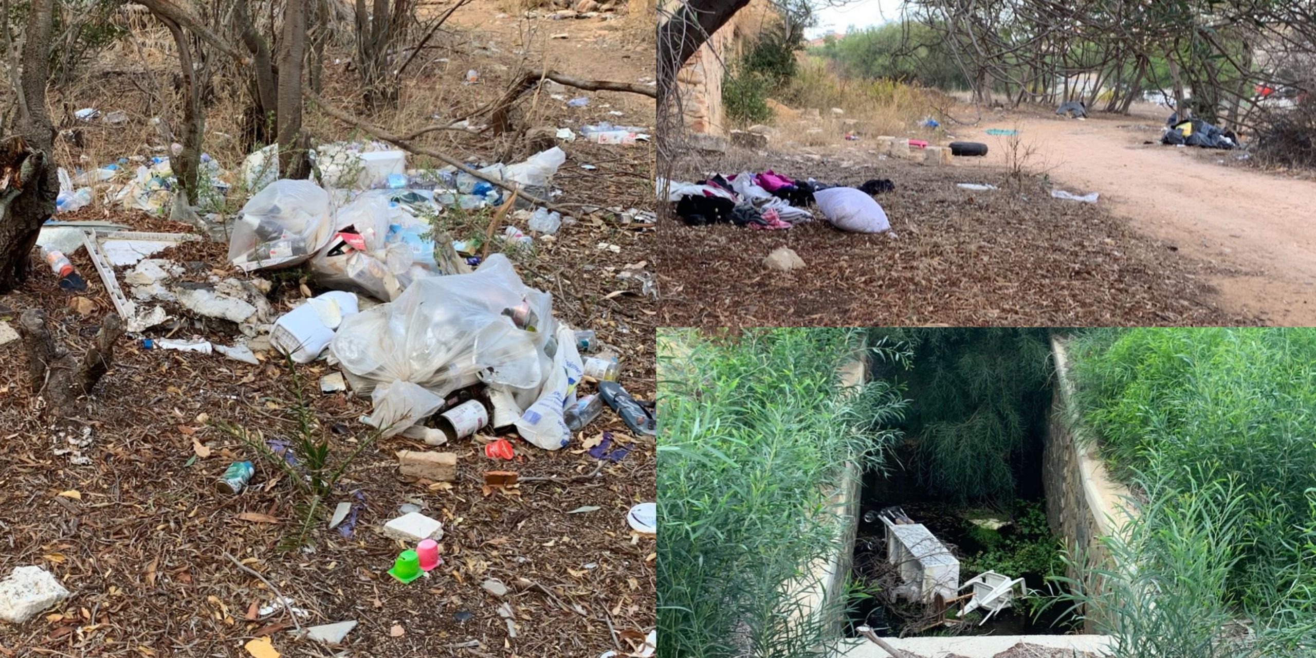 Scenario desolante a Capoterra, spunta una nuova discarica abusiva ai confini con Uta