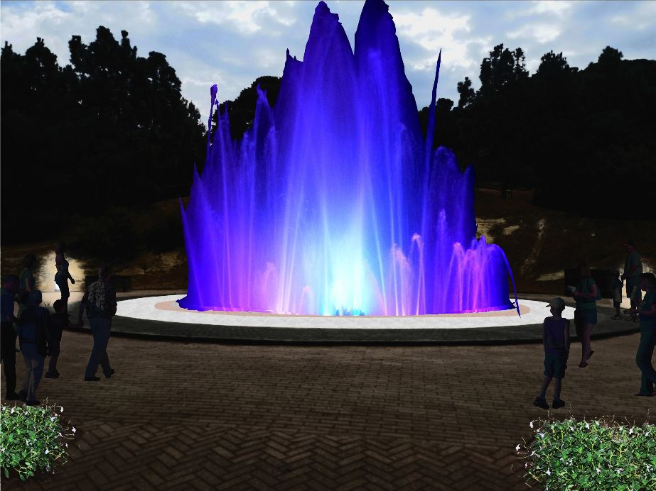 Cagliari, musica e giochi d’acqua: nuovo look per la fontana di Monte Claro