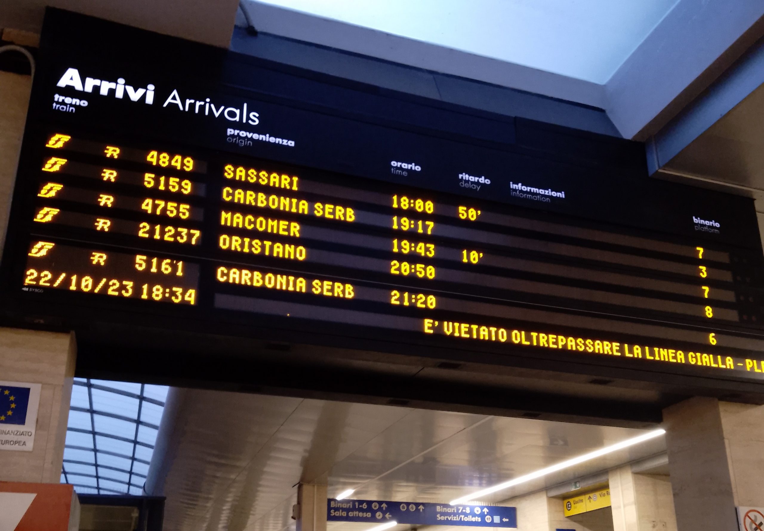 Cadavere in mezzo ai binari nella tratta Oristano – Solarussa