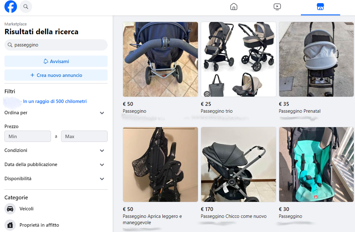 Trova in vendita su Facebook il suo passeggino rubato a Quartu: “Magicamente ricomparso dopo la denuncia ai carabinieri”