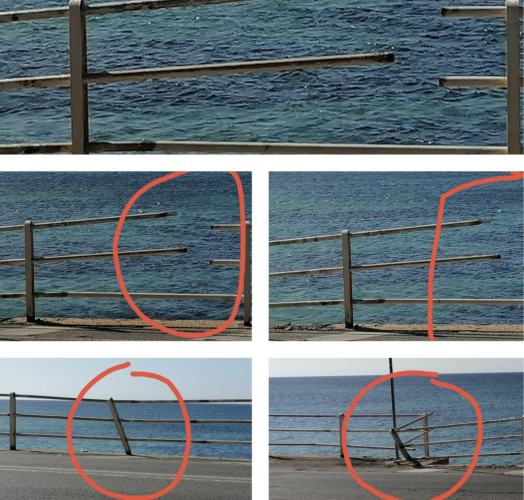 “La ringhiera del Margine Rosso a Quartu come quella di Mestre, cade a pezzi ed è pericolosa”