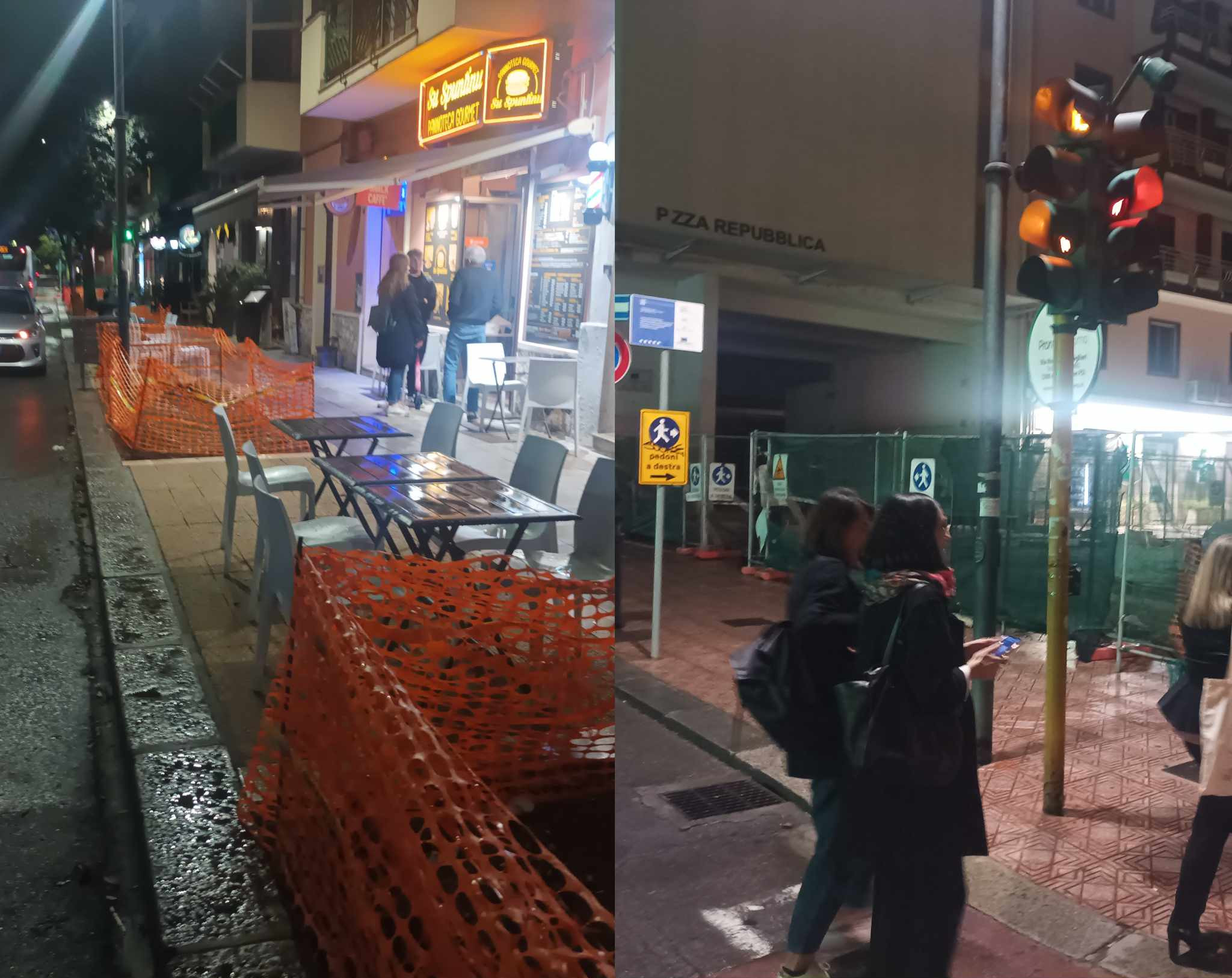 Cagliari, tavolini tra le recinzioni in via Dante e il cantiere della metro compie 18 mesi