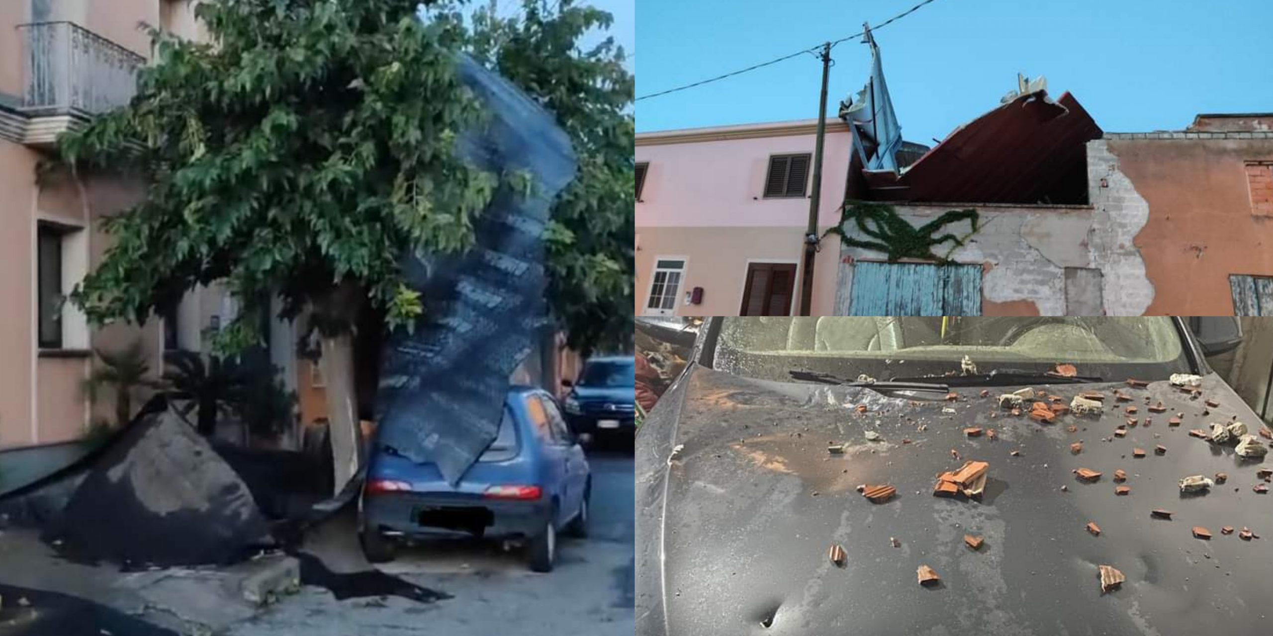 Tromba d’aria nella notte a Cabras, tanti danni ma nessun ferito