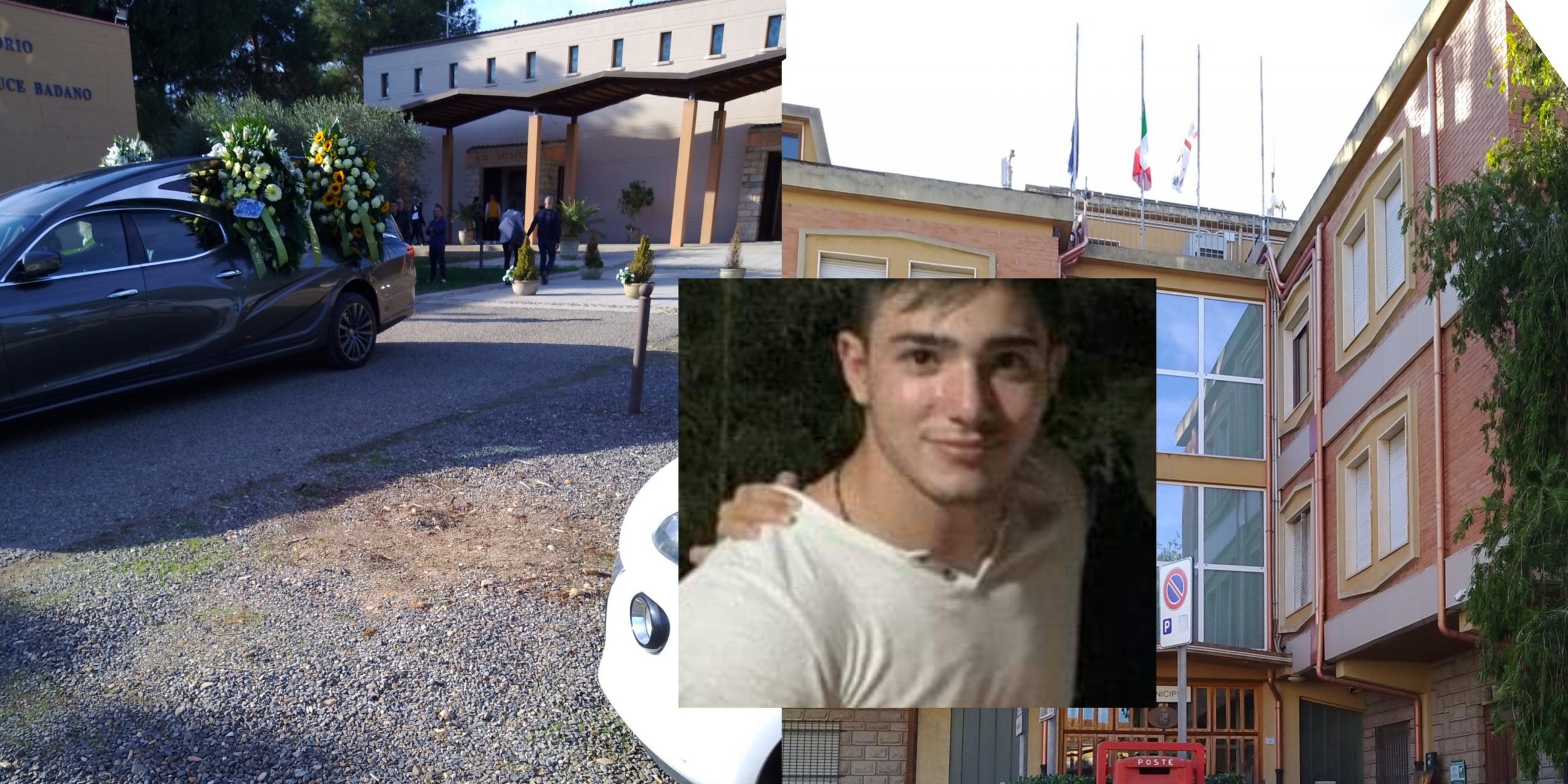 Addio Cristian, Serramanna si ferma per l’ultimo saluto al giovane studente morto sulla strada