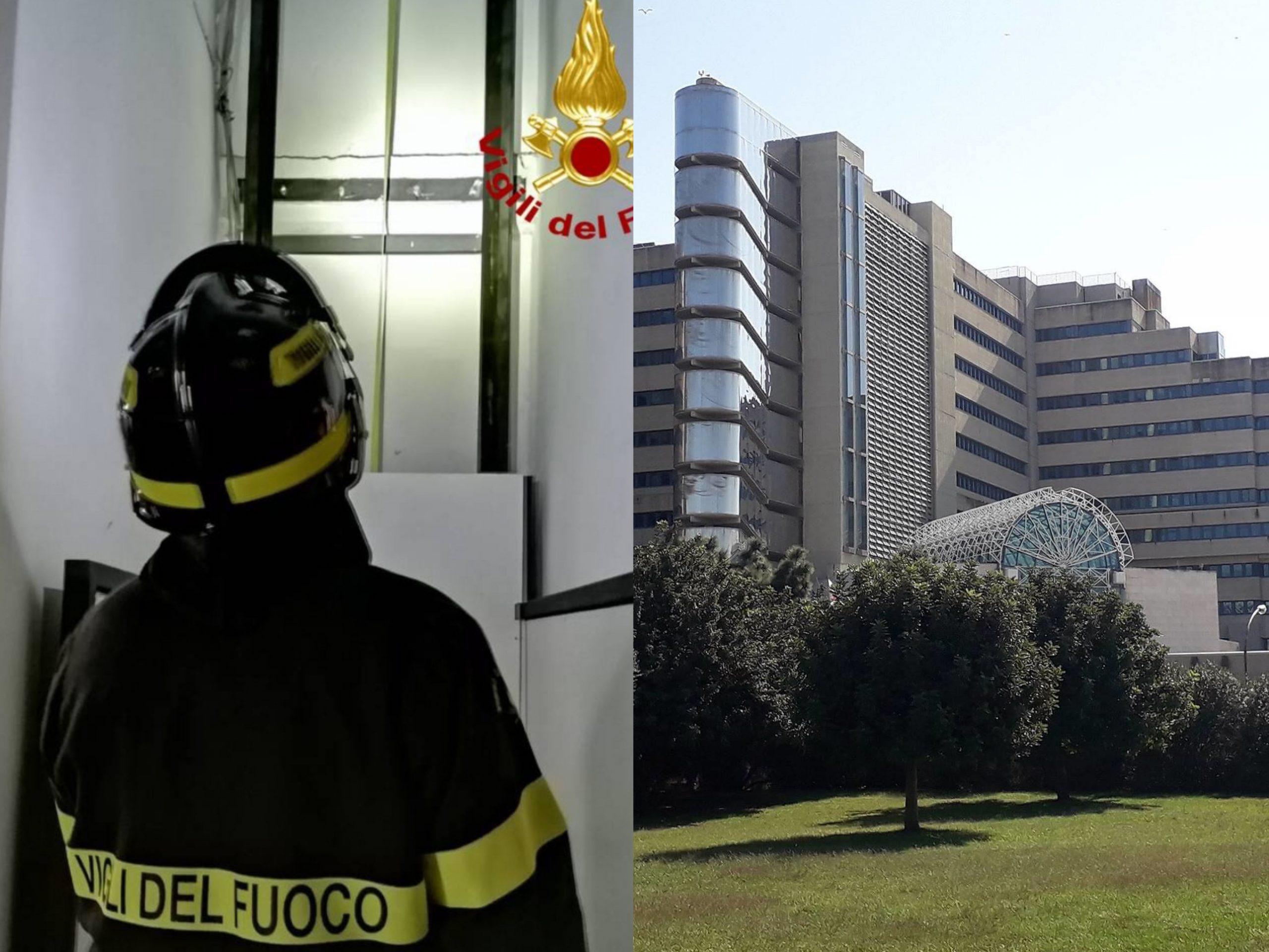 Precipita nella tromba dell’ascensore, 74enne soccorso dai pompieri e portato al Brotzu