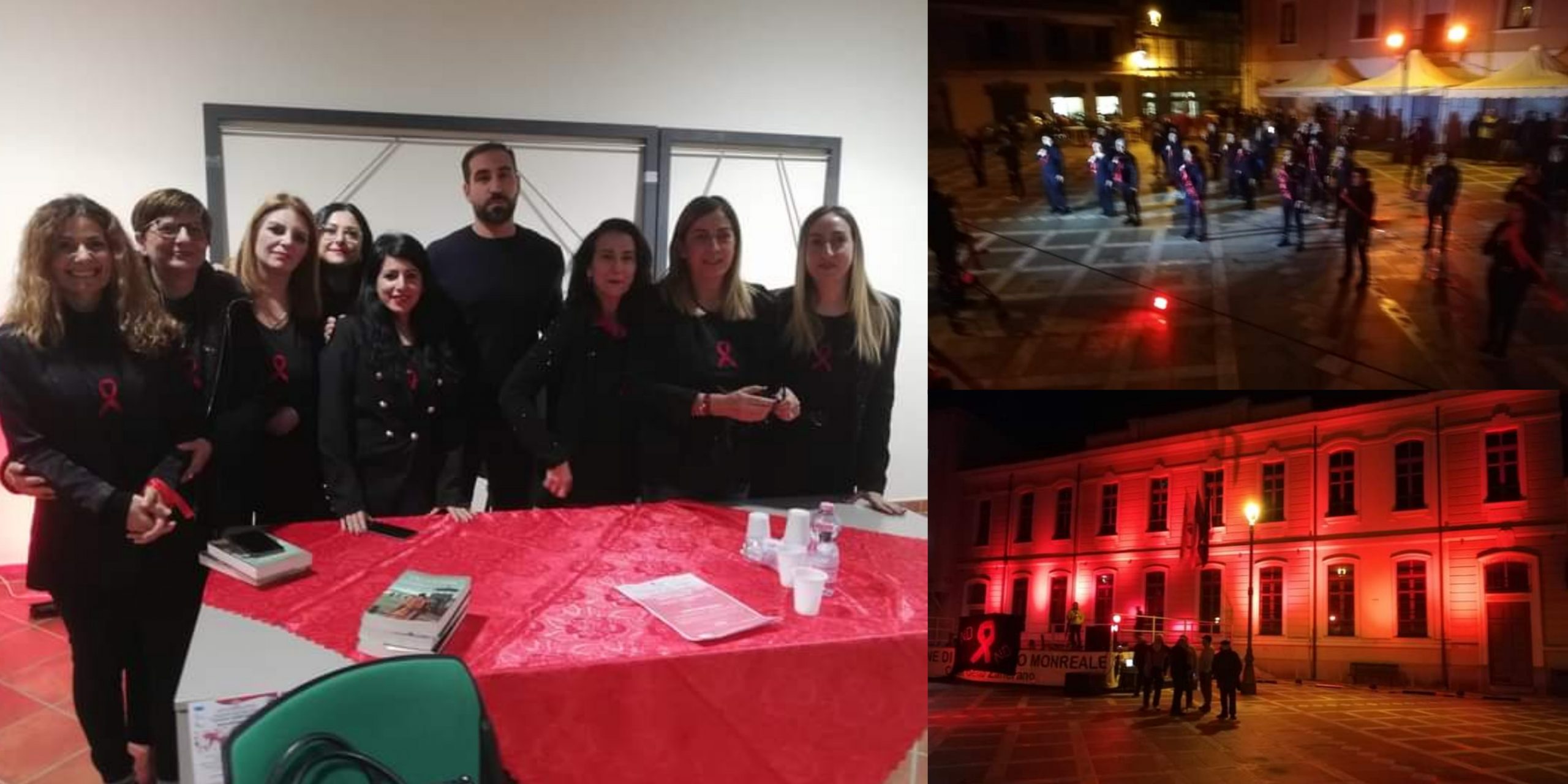 San Gavino Monreale si tinge di rosso per dire no alla violenza contro le donne