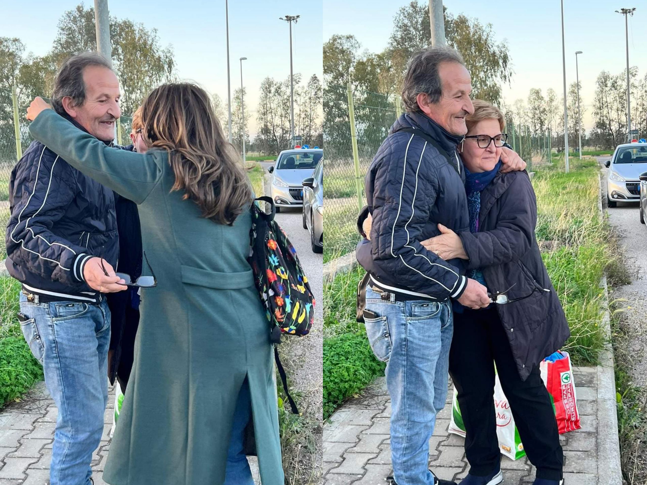 Beniamino Zuncheddu scarcerato dopo 33 anni, familiari e amici riabbracciano il pastore di Burcei