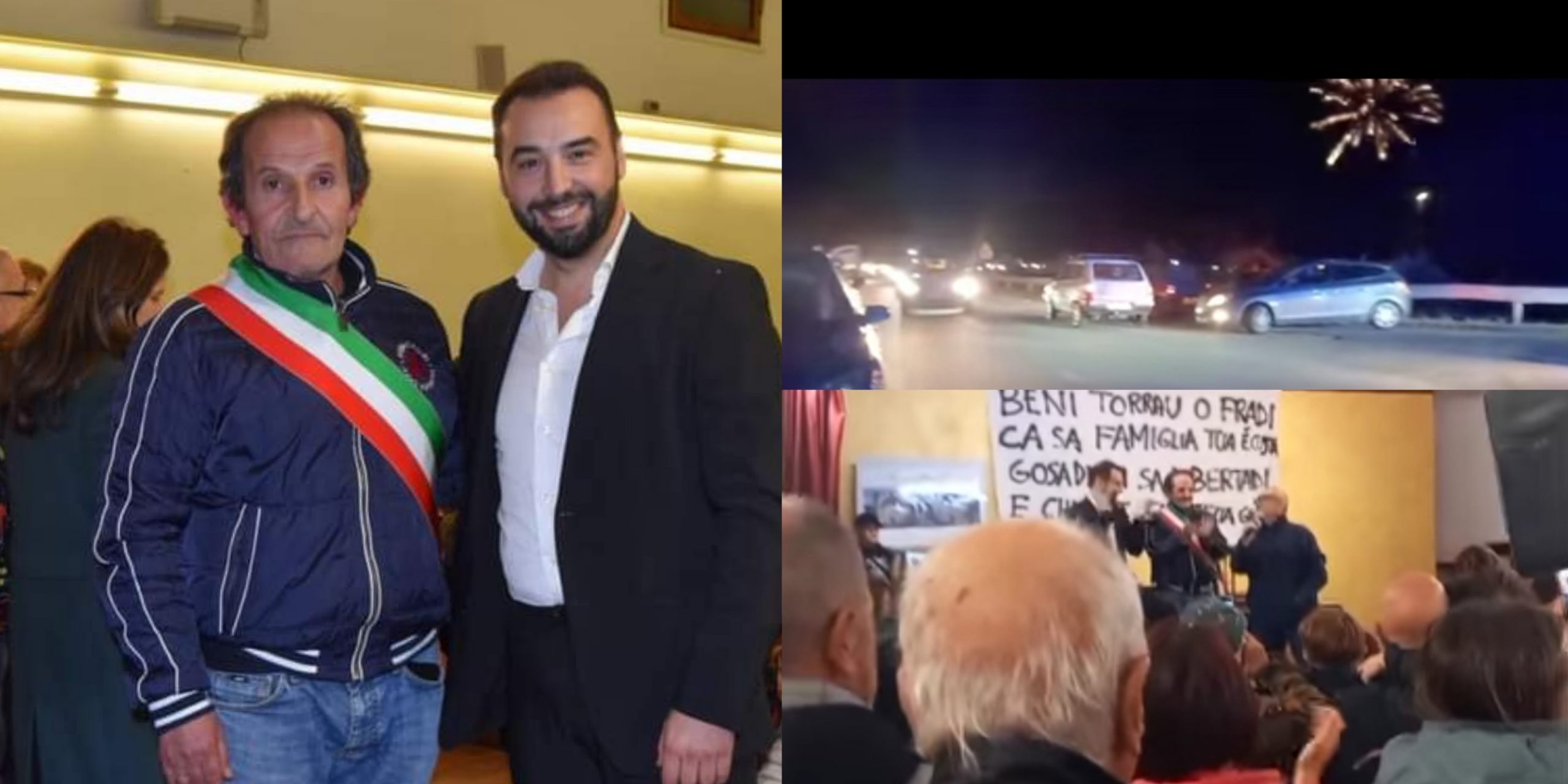 Burcei in festa per Beniamino Zuncheddu: caroselli di auto e fuochi d’artificio