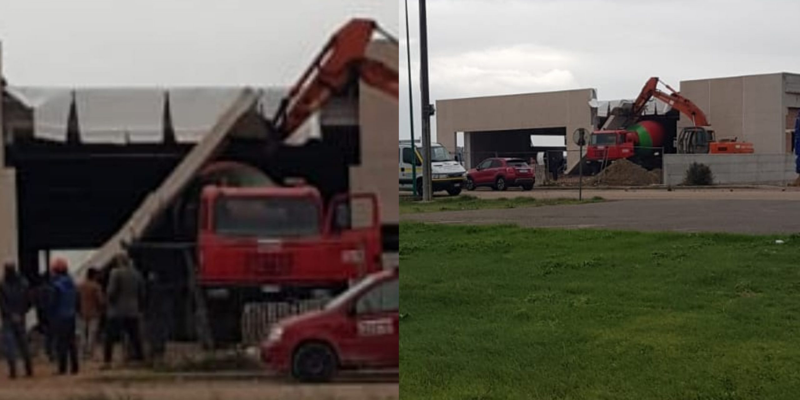 Paura a Serramanna, grossa lastra prefabbricata cade sopra una betoniera