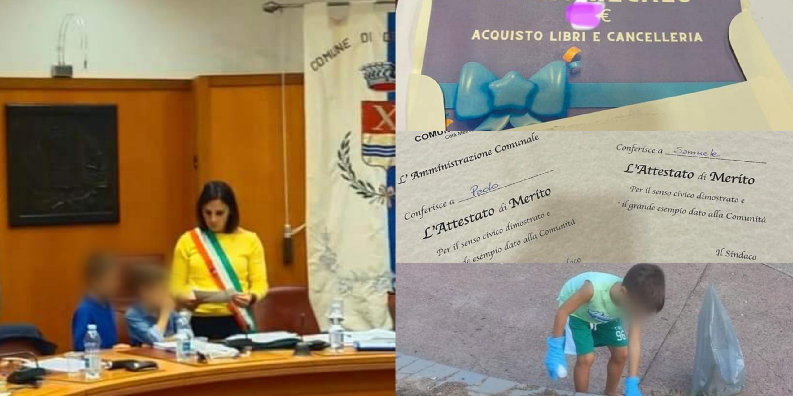 Decimomannu, premiati i ragazzi che hanno ripulito la piazza dopo la festa