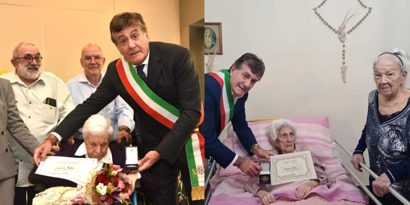 Record a Cagliari, festeggiate nello stesso giorno due nonnine centenarie