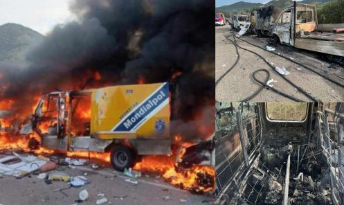 Assalto al portavalori, banditi introvabili e strada riaperta: i soldi forse distrutti dalle fiamme