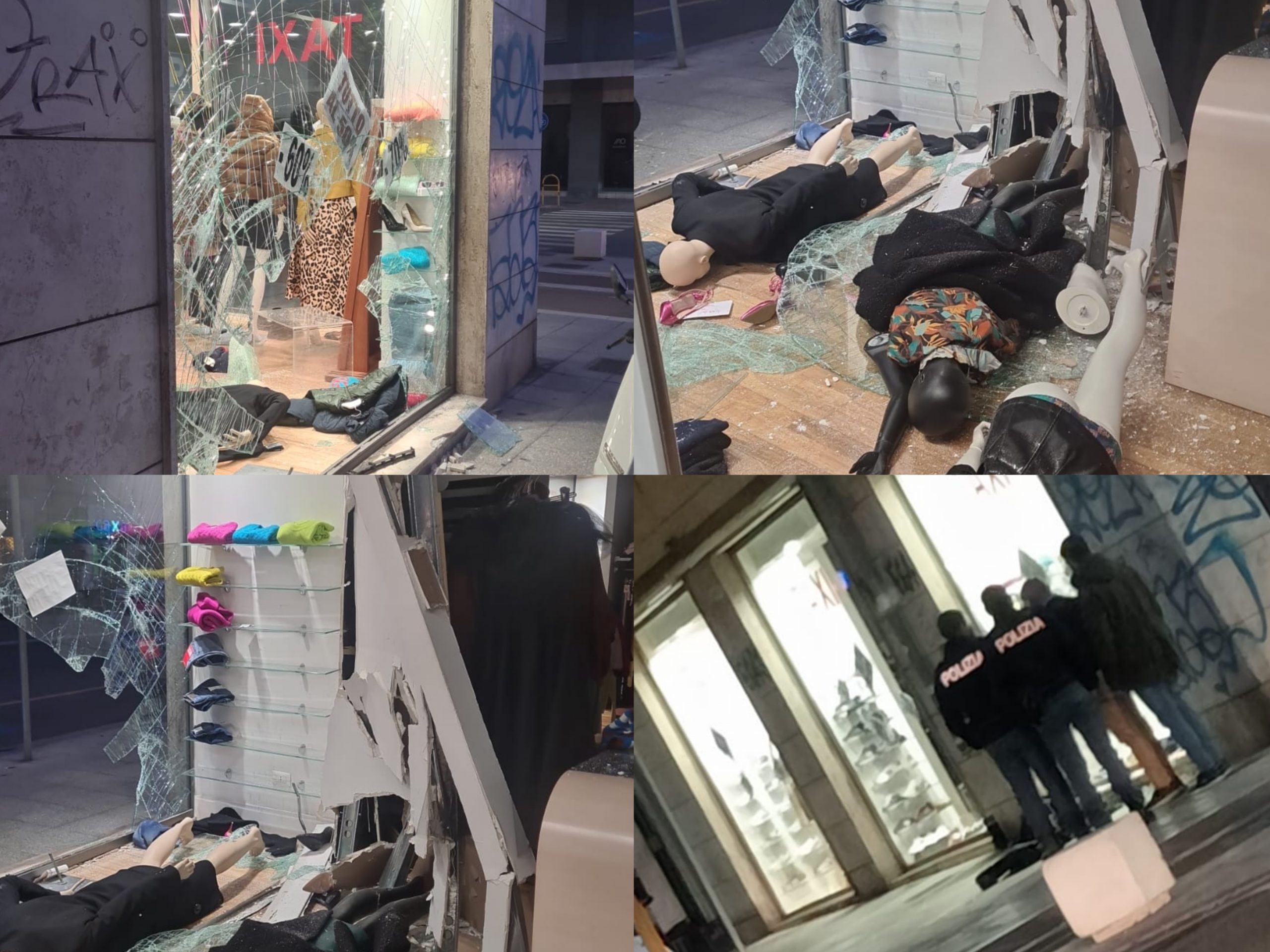 Cagliari, sfondano la vetrina con l’auto e scappano con giubbotti e felpe: “Diecimila euro di danni”