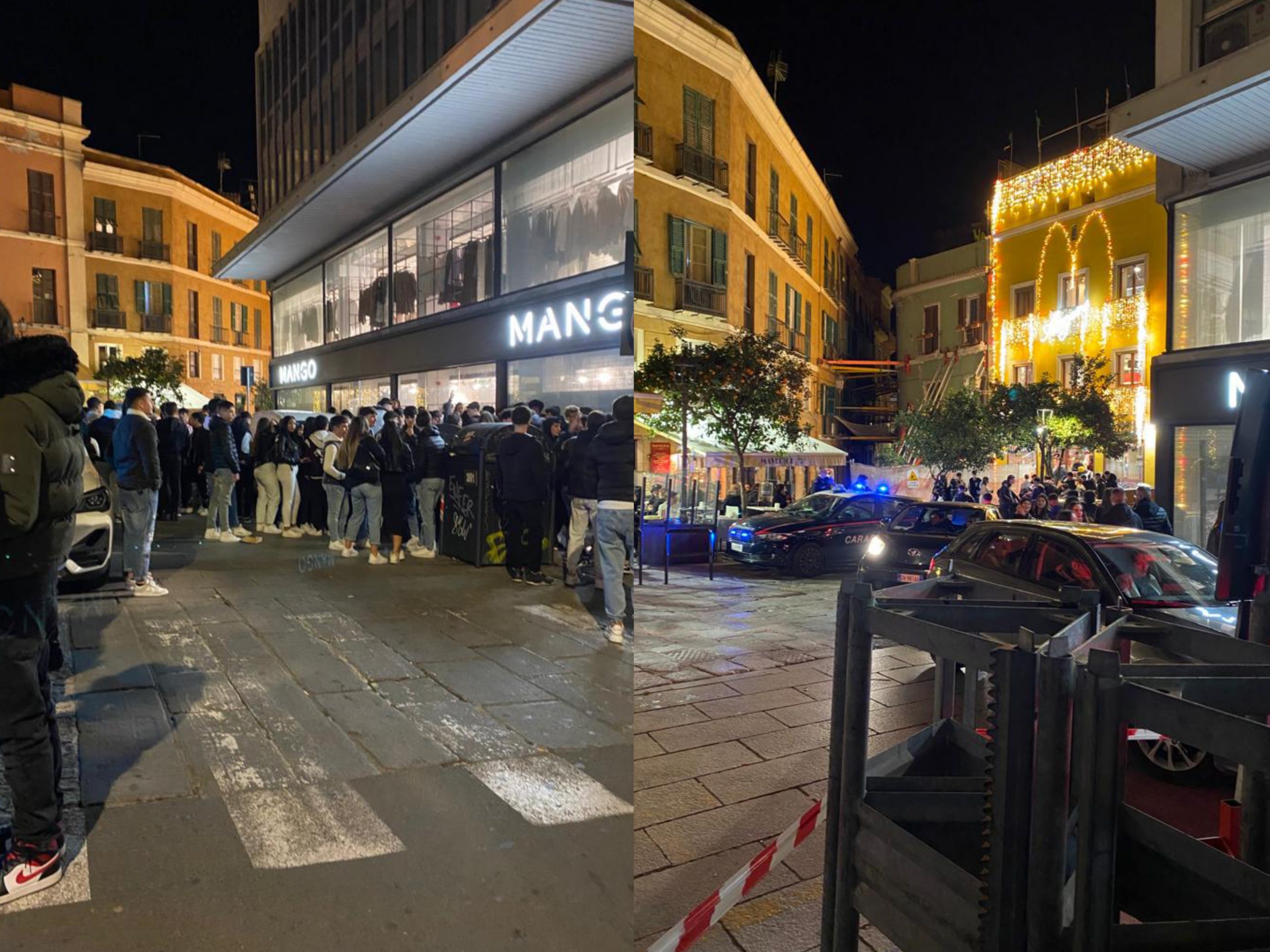 Cagliari, caos movida: folla di giovanissimi blocca via Dettori, arrivano i carabinieri