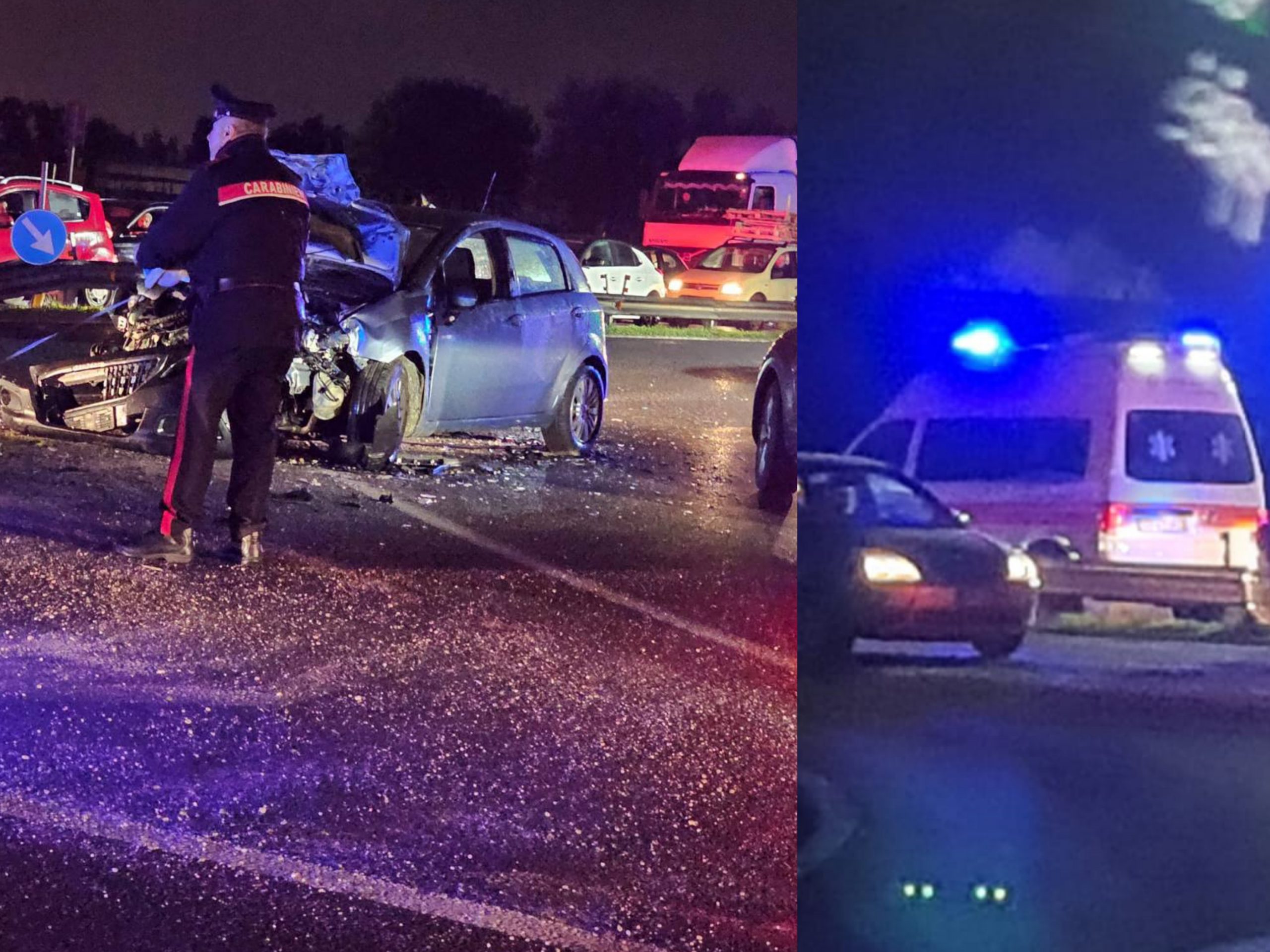 Monserrato, pauroso schianto sulla 554: auto distrutte e due feriti gravi all’ospedale