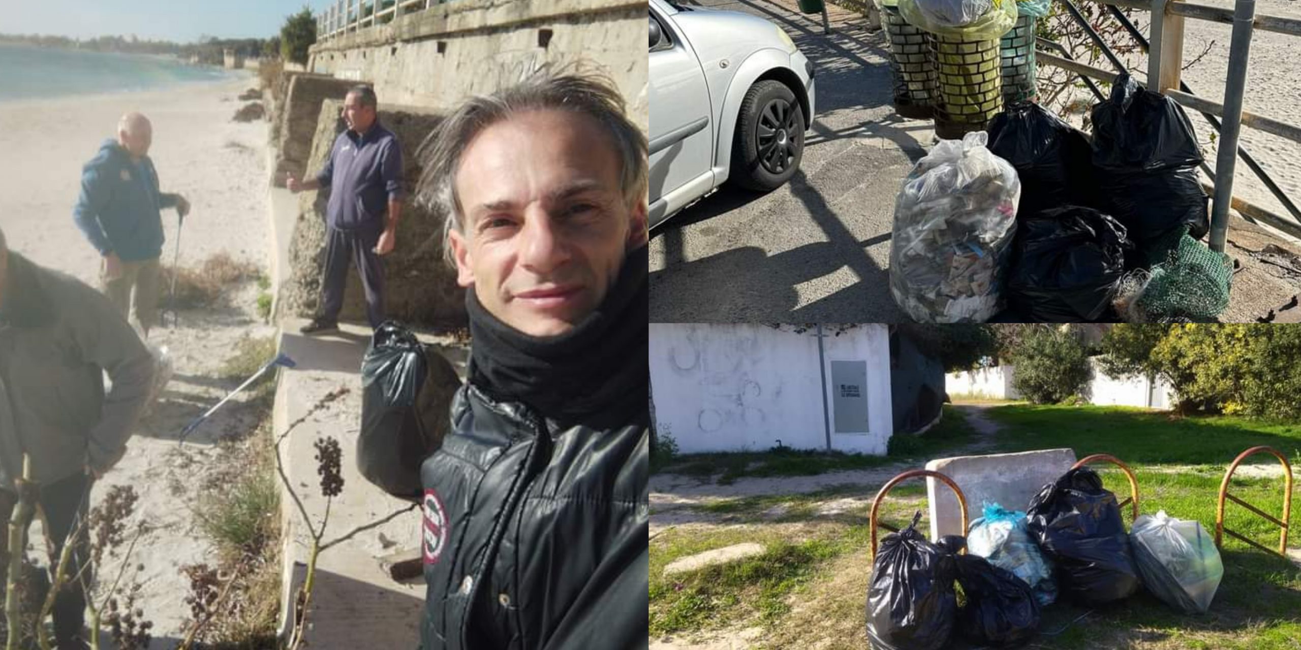 Volontari in azione al Margine Rosso, intervento straordinario per ripulire la spiaggia