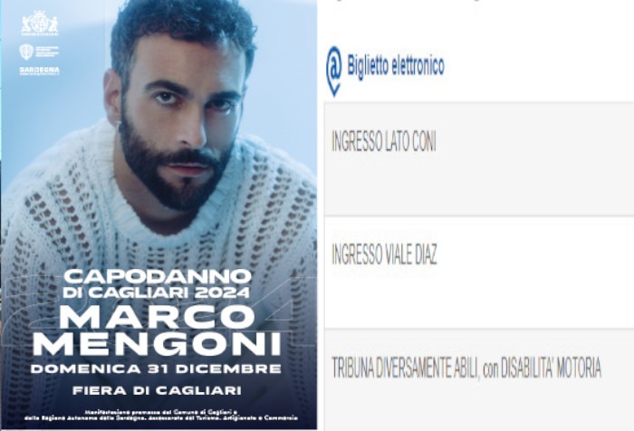 Capodanno a numero chiuso a Cagliari, boom di richieste per il concerto di Mengoni: 12mila in poche ore