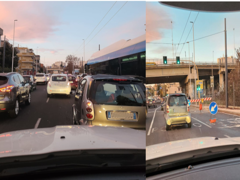 Cagliari, viale Marconi in tilt per un mini cantiere: “Una corsia chiusa da tre giorni”