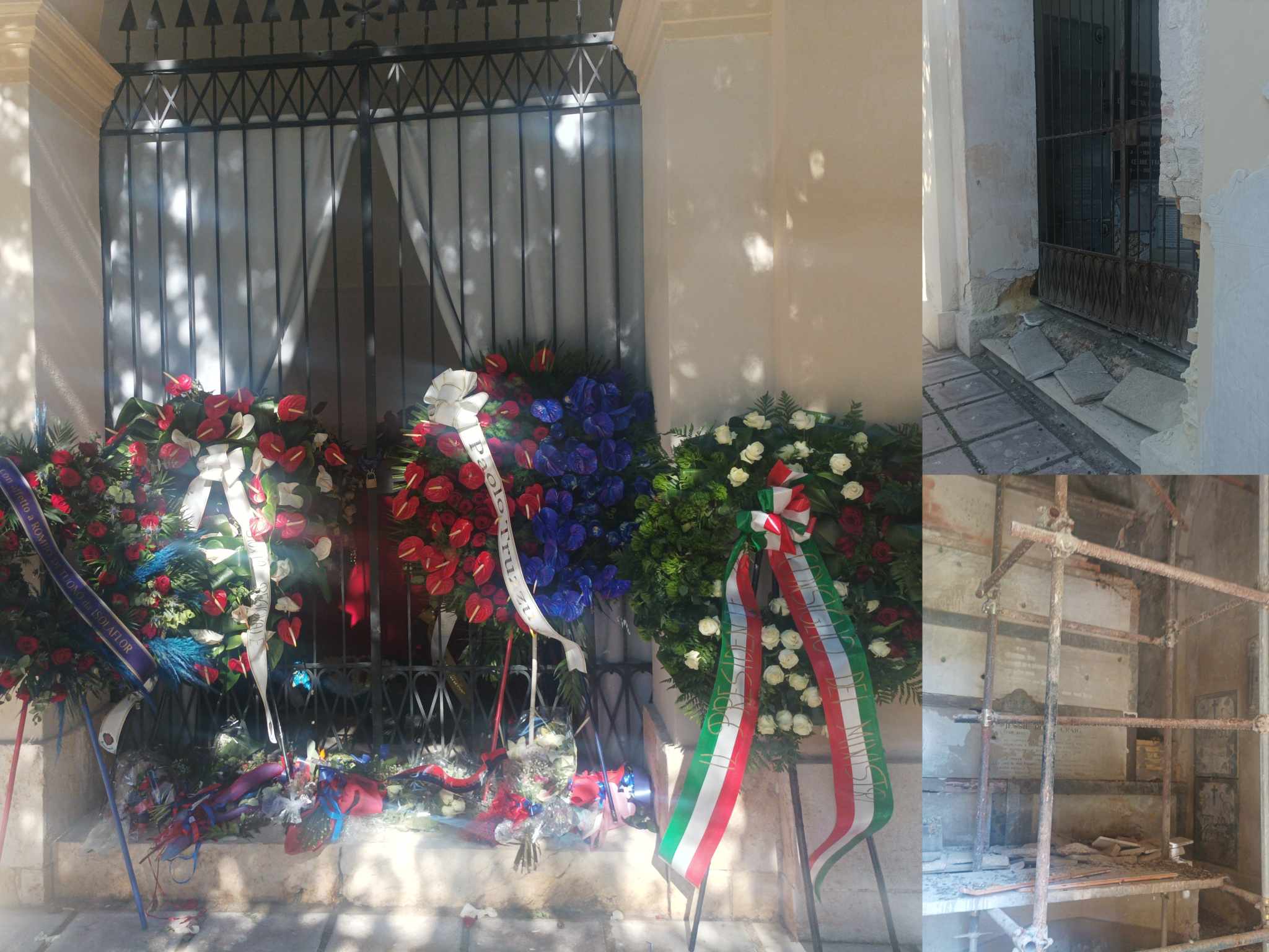 Cagliari, tifosi in processione nella cappella dove riposa Gigi Riva: “Ma sistemate tutto il cimitero”