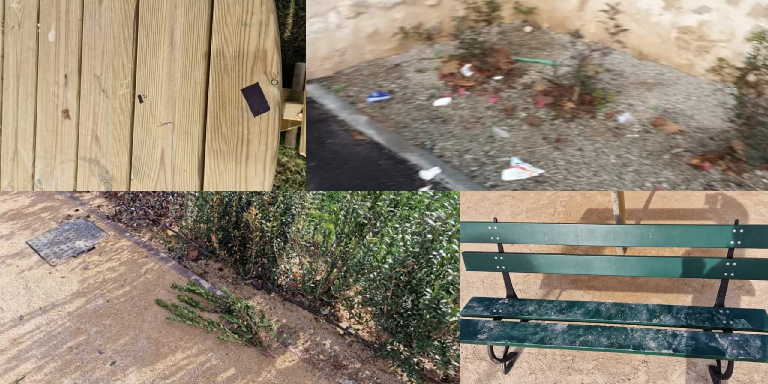 Monserrato, vandalizzato il nuovo parco dell’ex Cimitero: sporcizia ovunque, piantine divelte, tavoli pasticciati