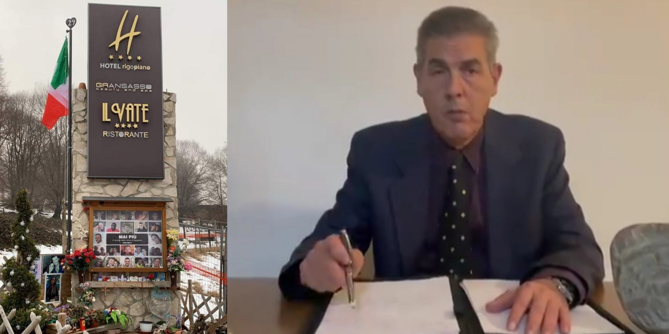 A Rigopiano la bandiera dei quattro mori e una targa commemorativa dalla Sardegna