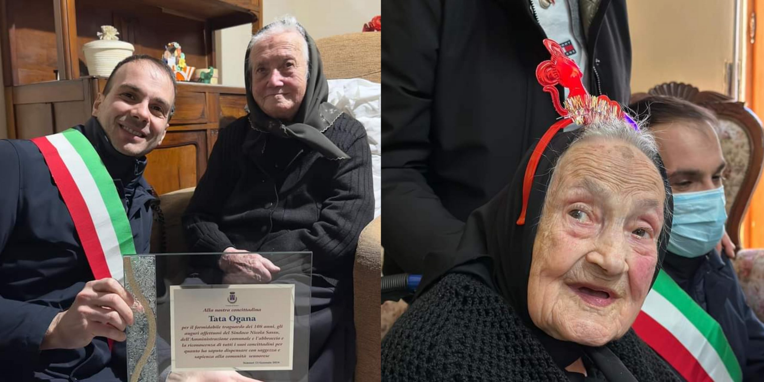 Sennori, 108 candeline per Tata: il paese in festa per la super centenaria