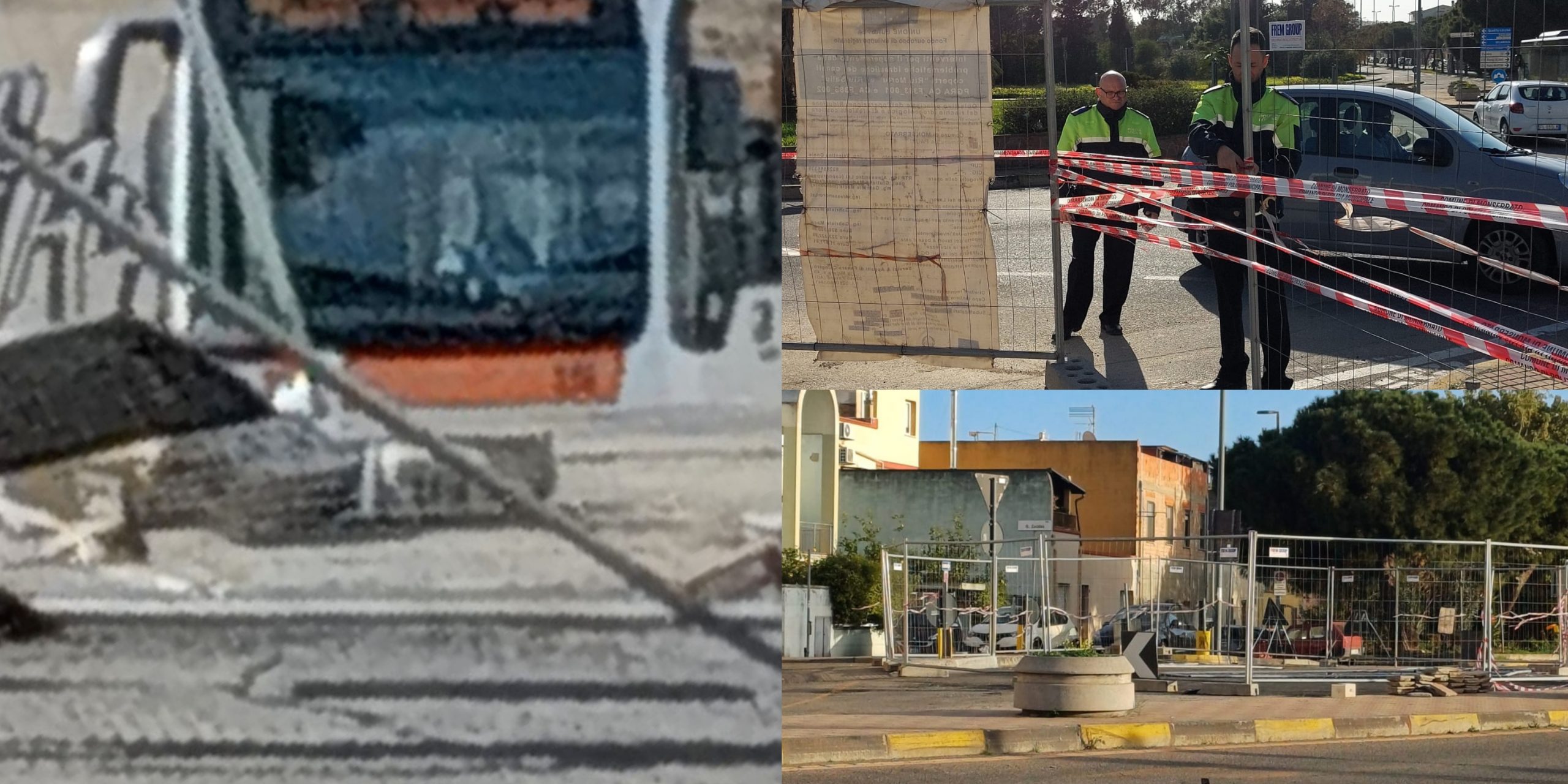Giù le transenne del cantiere di via Riu Mortu a Monserrato, l’ironia corre sui social