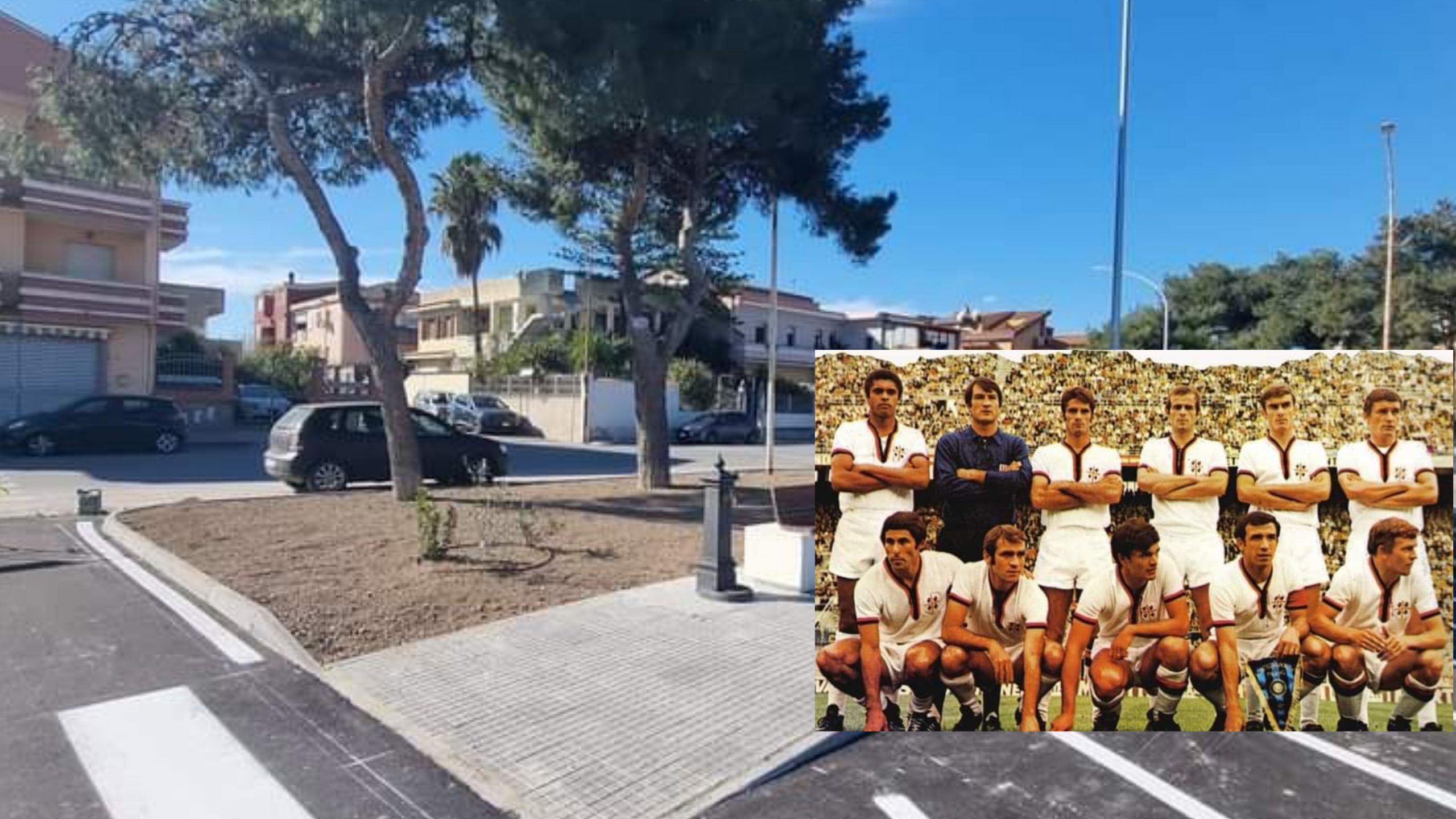 Sestu, taglio del nastro questo pomeriggio per il nuovo Piazzale Campioni d’Italia Cagliari 1969/70