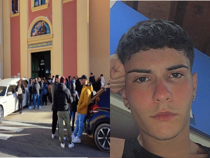 Lacrime a Quartu per l’addio a Thomas Frau, morto nell’incidente di via Vesalio: “Non ti dimenticheremo mai”