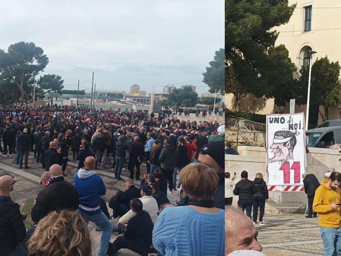 Addio al gigante, Cagliari si ferma per il funerale di Gigi Riva: pienone a Bonaria