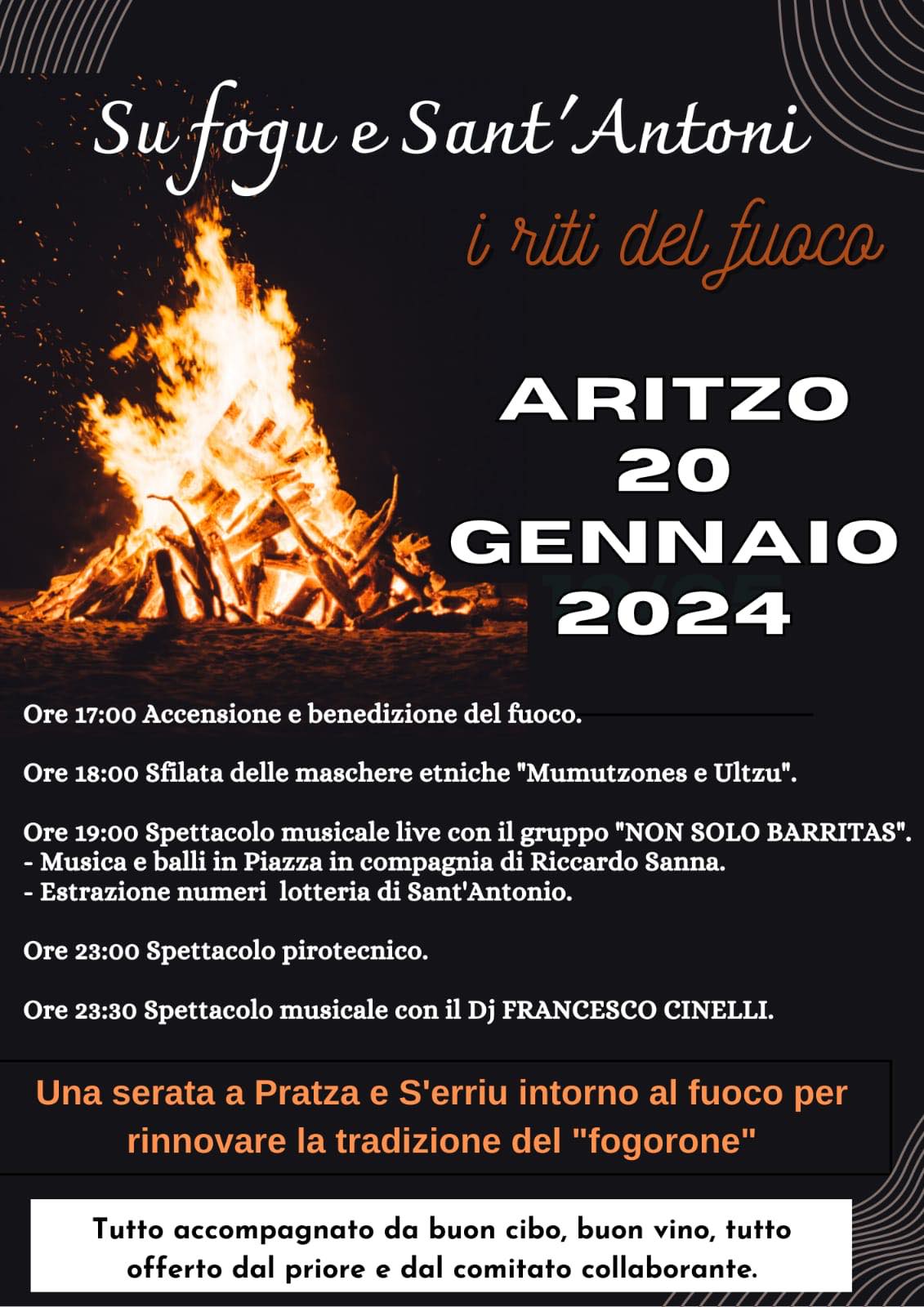 Fuoco di Sant’Antonio in grande stile ad Aritzo, il super rito che si rinnova con una grande festa