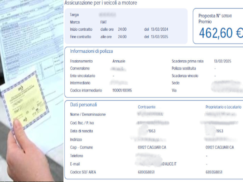 Assicurazioni auto a Cagliari, fioccano i rincari per i rinnovi annuali: “Anche 140 euro in più”
