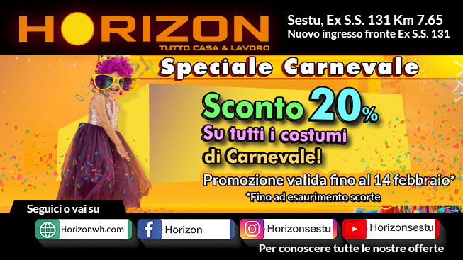 SPECIALE CARNEVALE E SAN VALENTINO HORIZON