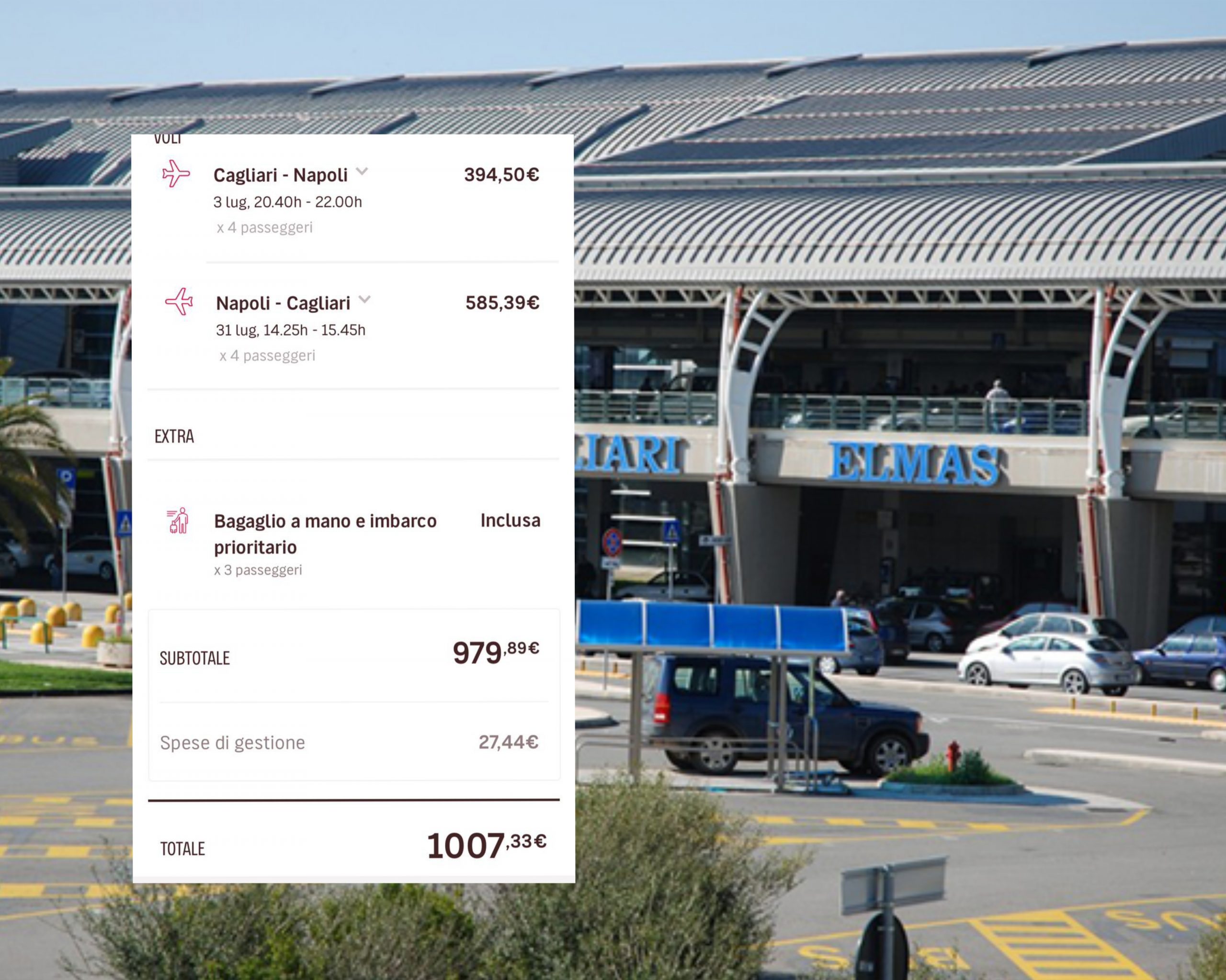 Cagliari, prezzi osceni per chi deve viaggiare in aereo: “Più di mille euro per una famiglia”