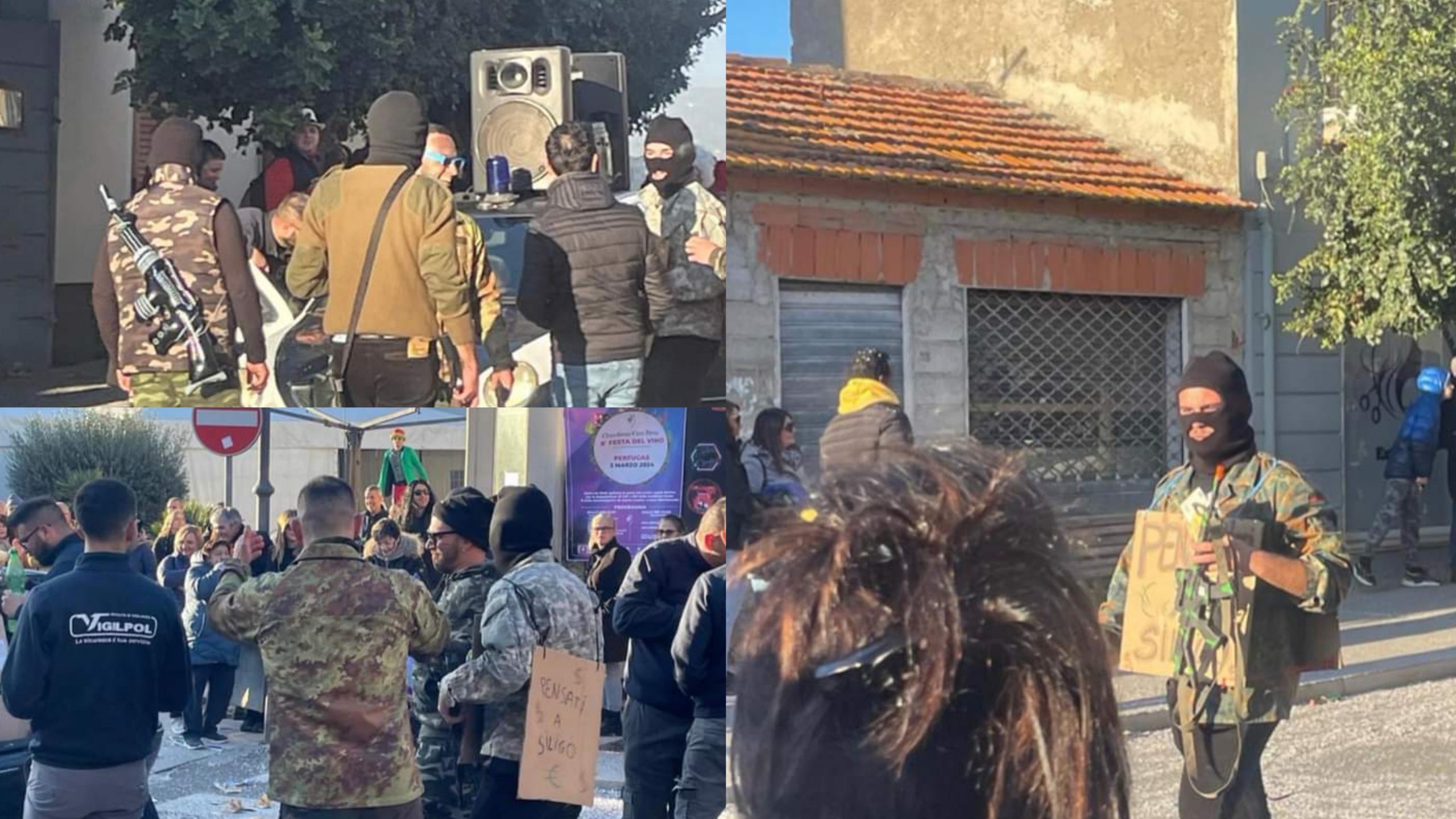 Perfugas, l’assalto al portavalori diventa un carro di carnevale