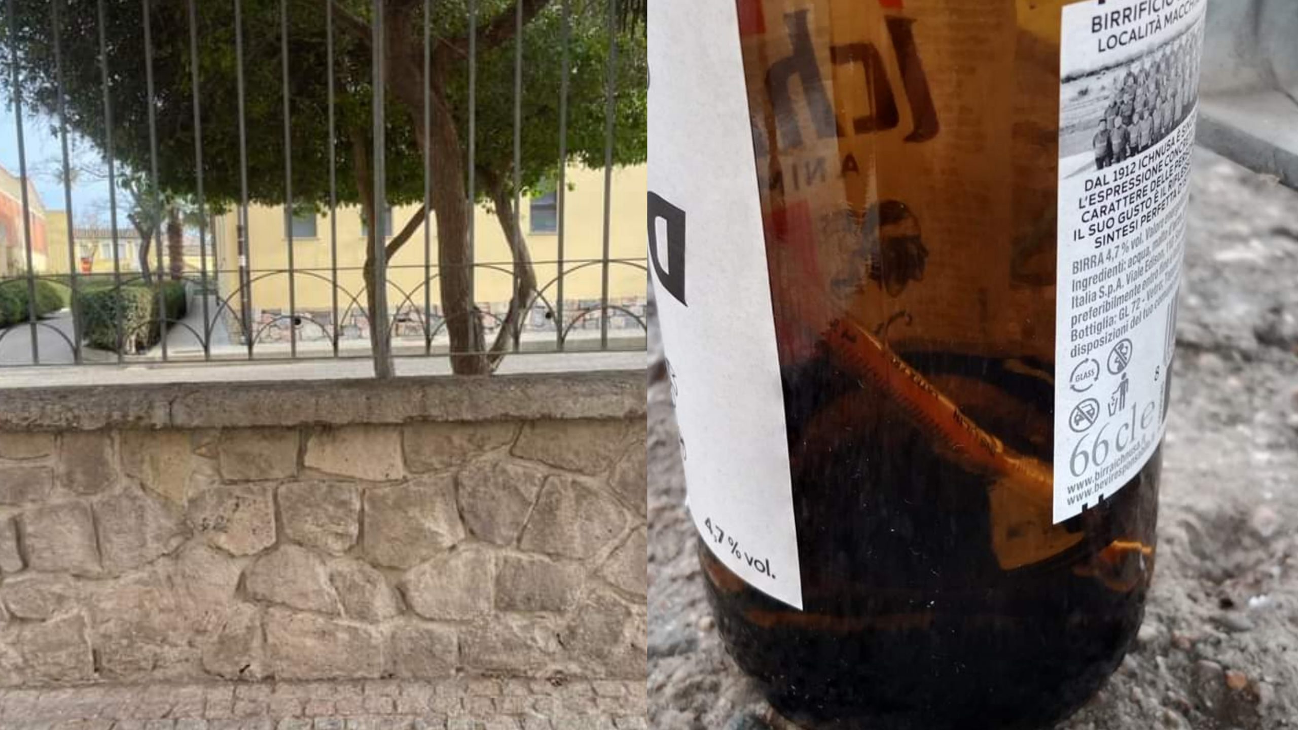 Selargius, una siringa usata e gettata sul muretto della scuola