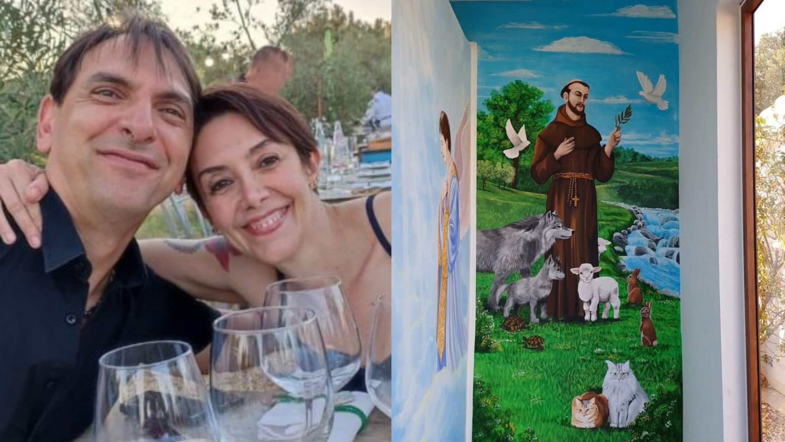 Sanluri, un murale dedicato a Marcello Lampis e a Maristella Tinti
