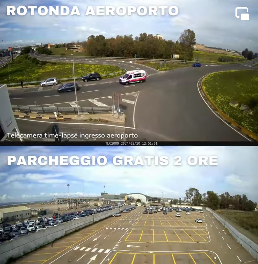 Elmas, snobbati i parcheggi gratuiti: all’aeroporto sosta spericolata nella rotatoria