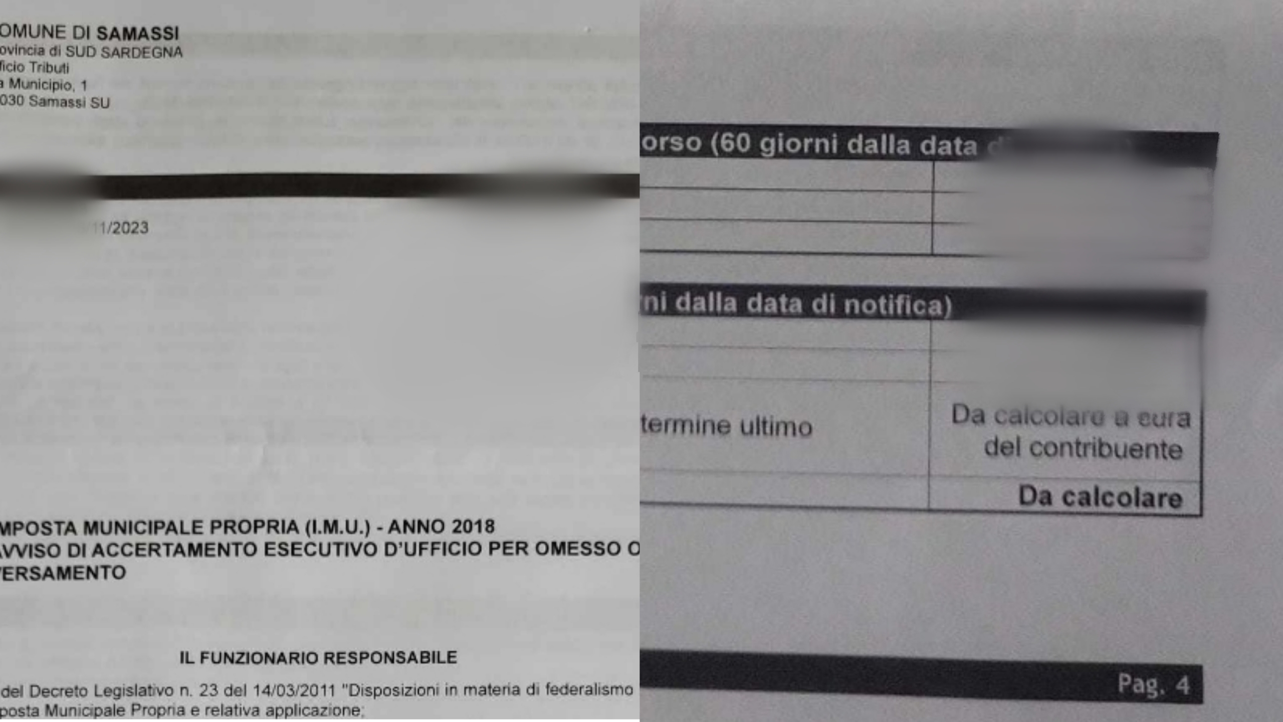 A Samassi cartelle Imu anche ai defunti