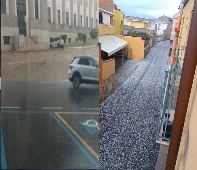 Clima pazzo in Sardegna, temporale flash a Cagliari e violenta grandinata a Dolianova
