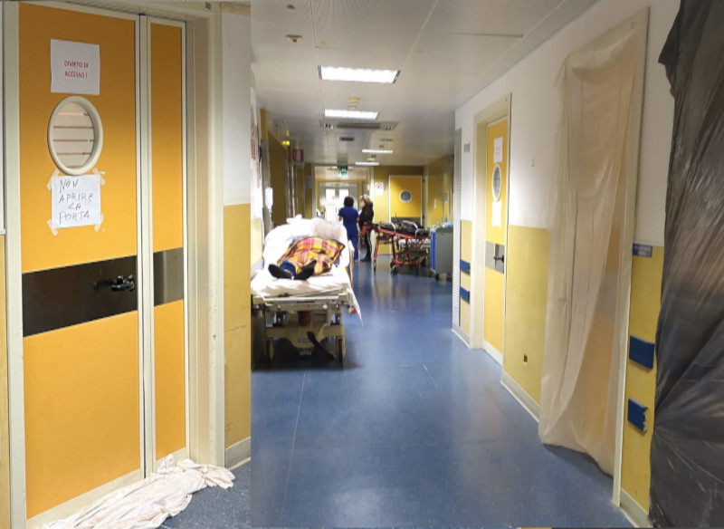 Cagliari, caos lavori accanto al pronto soccorso del Ss. Trinità: “Pazienti e operatori accerchiati dalla polvere”