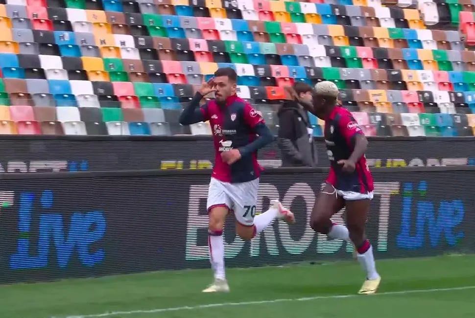 Pari a Udine, il Cagliari ritrova la grinta e con Gaetano il cielo è sempre più rossoblù