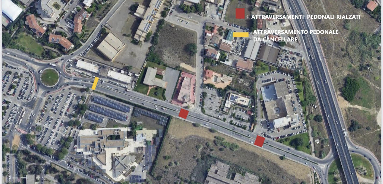 Incubo finito, in via Peretti a Cagliari attraversamenti pedonali rialzati: limite di 30 chilometri all’ora e sorpassi vietati