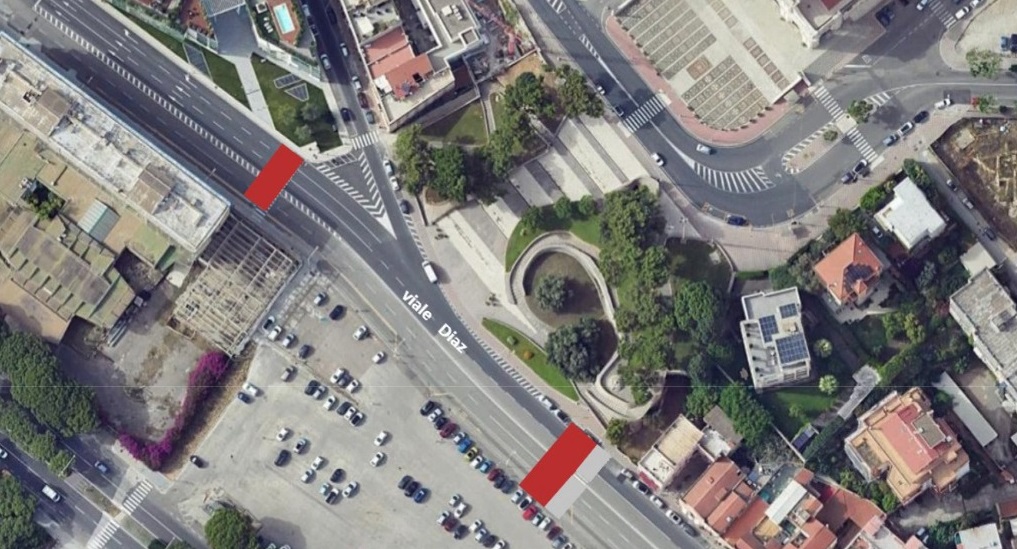 Stop alle corse folli in auto a Cagliari, ecco 4 attraversamenti pedonali: 2 in viale Diaz e 2 in viale Colombo